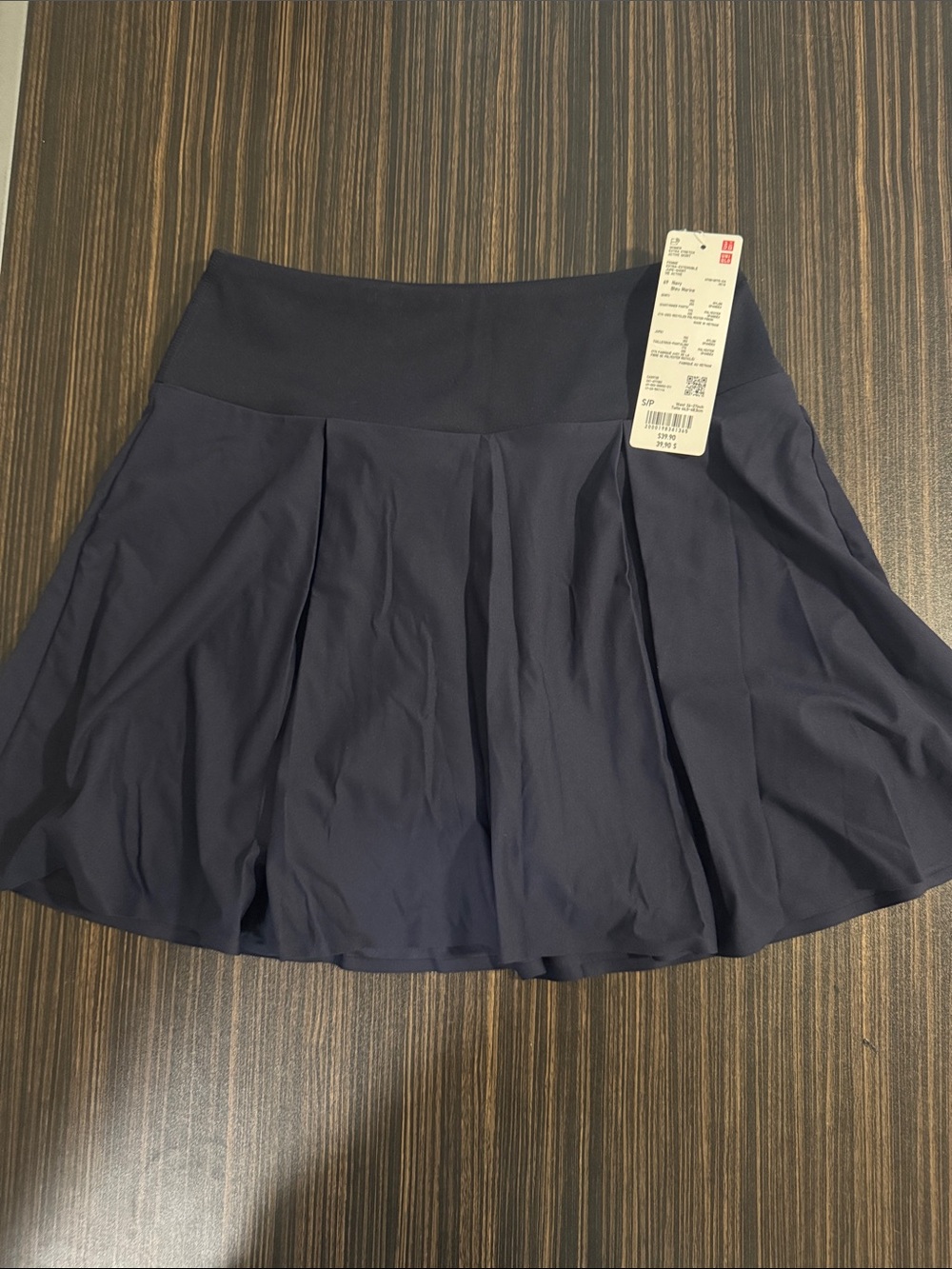 Uniqlo Navy Circle Skater Skirt